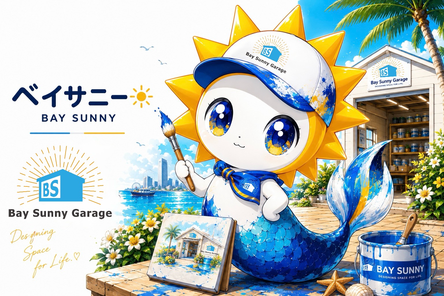 Bay Sunny Garegeの公式キャラクター ベイサニー君